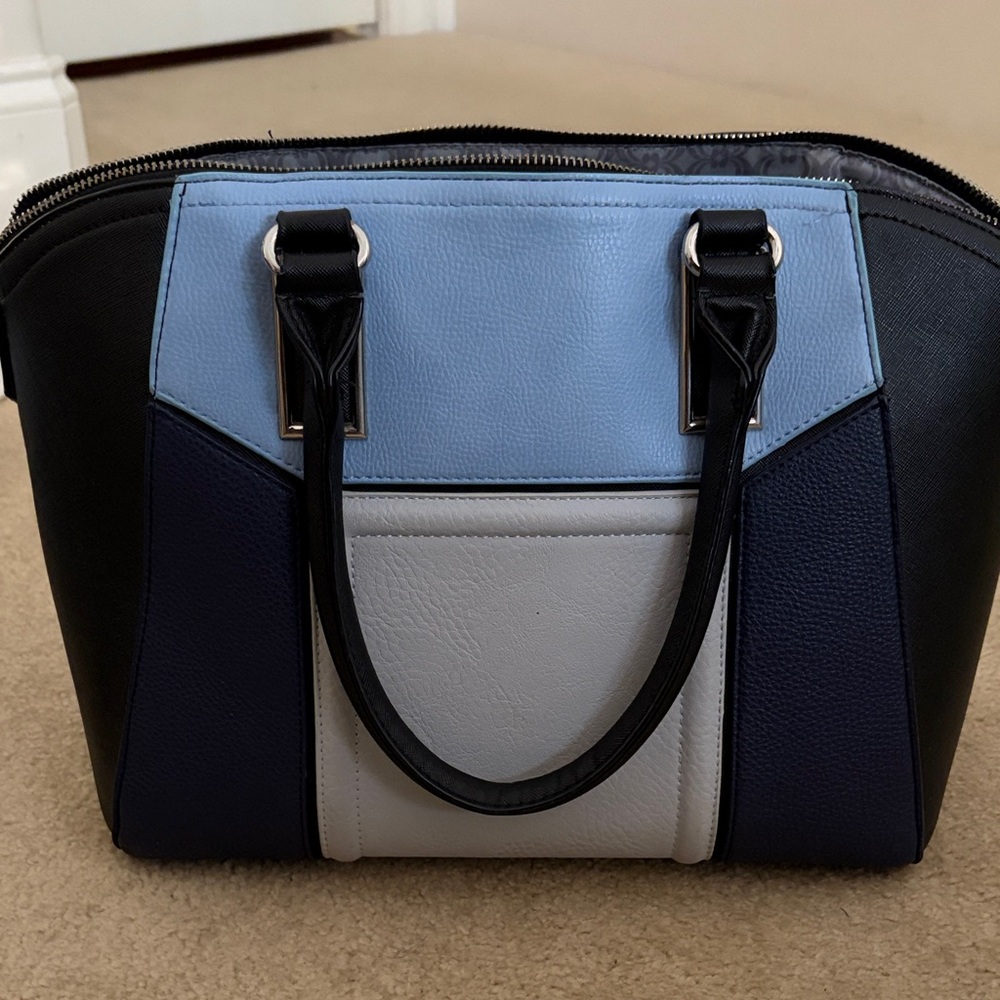 Stylish Black and Blue Women's Handbag